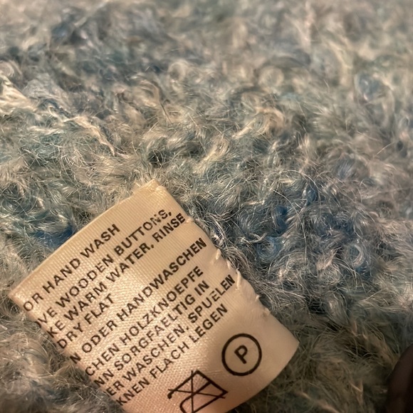 Vintage Avocado Handweavers 100% hand knitted pure wool cardigan sweater Medium - Picture 10 of 11